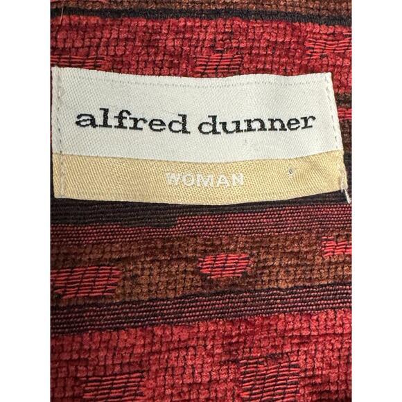 VTG Alfred Dunner 20W Red Black Southwestern Weave Geometric Tapestry Blazer - Picture 2 of 7